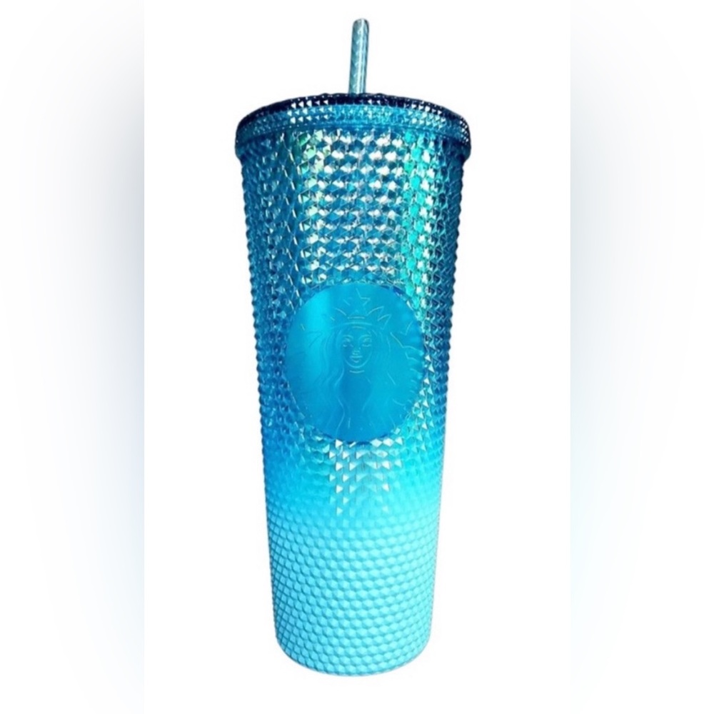 Starbucks Ombré Aqua Splash Oil Slick Blue Tumbler Studded 24oz Venti Tumbler - Picture 12 of 13